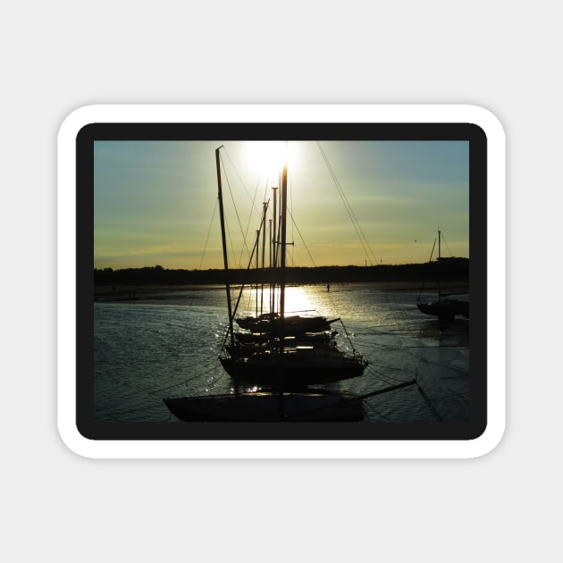 Low Light at Beadnell Harbour Magnet by Ladymoose