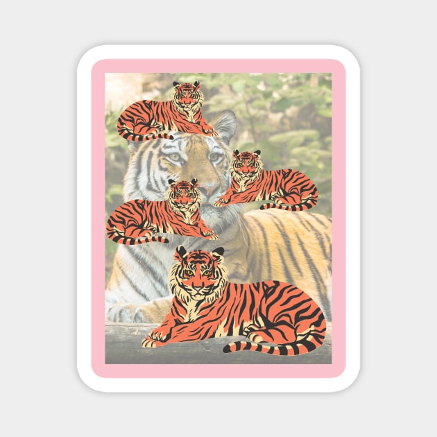 Tiger print Magnet by Vinurajput