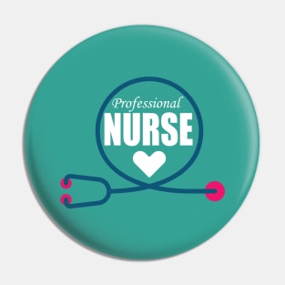 Stethoscope Professional Nursing design for Nurse and nursing Students Pin