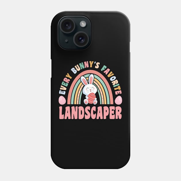 Rainbow Every Bunnys Is Favorite Landscaper Cute Bunnies Easter Eggs Phone Case by Art master