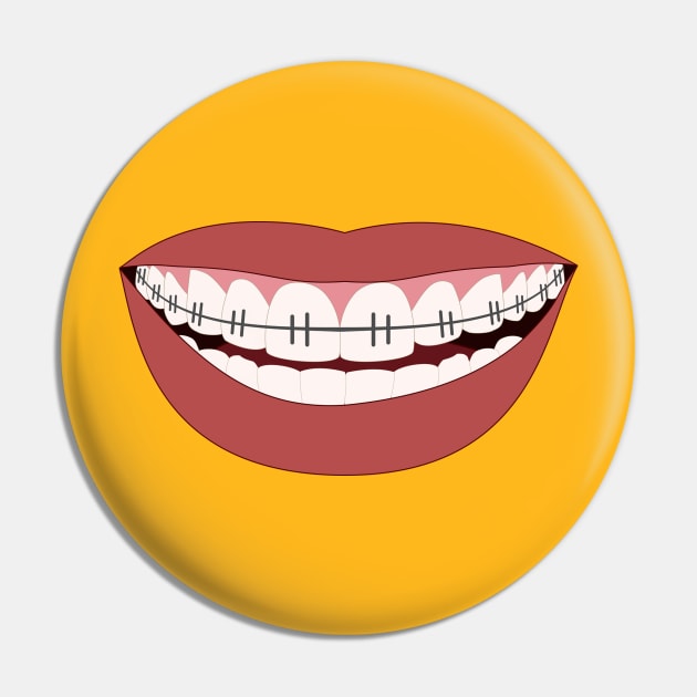 Brace Face Pin by CocoBayWinning 