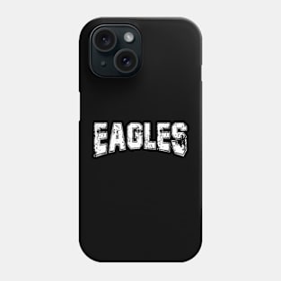 Eagles mascot, eagles white distressed Phone Case