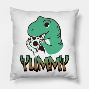 Dinosaur eating Pizza Pillow