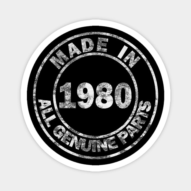 Made in 1980, All Genuine Parts Magnet by Seven Spirit