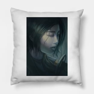 Asian Female Warrior (Original Character) Pillow