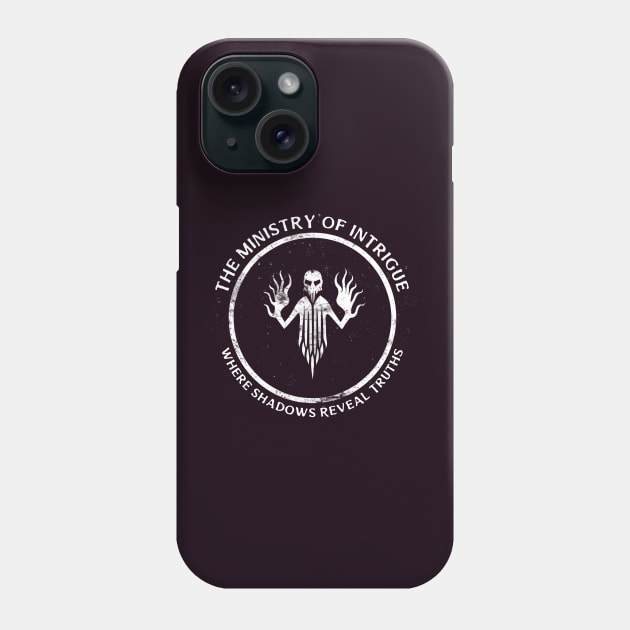 The Ministry Of Intrigue. Dystopian mindgames WTF Phone Case by Dazed Pig