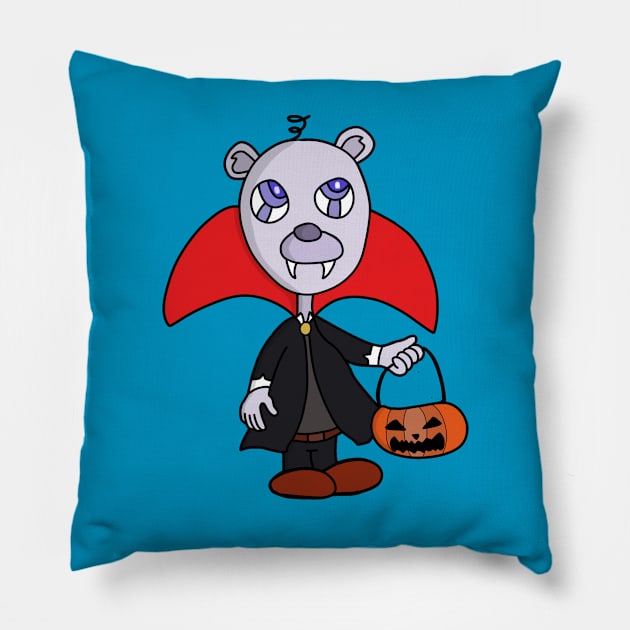 Halloween Vampire Trick or Treat Pillow by DiegoCarvalho