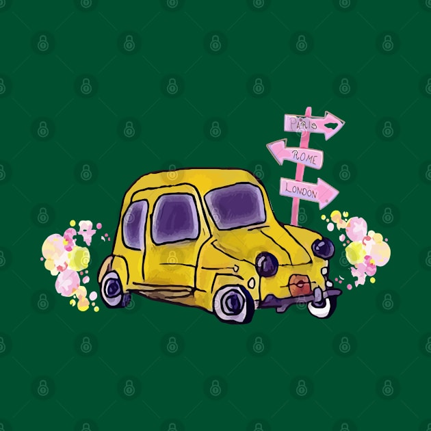 Cartoon Car (Fiat 600) by RetroTjoshak