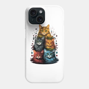 Cat Christmas Tree Phone Case