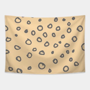 Abstract boho gray bubble pattern Tapestry