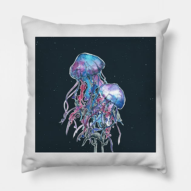 Space Jellyfish Pillow by awlameow