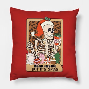 dead inside but it's Christmas Pillow