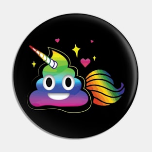 Cute Girl Rainbow Poop Pin