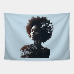 Afrocentric Woman Nature Tapestry