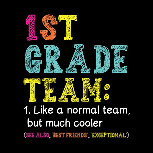 Funny 1st Grade Team Like Normal But Cooler Back To School by torifd1rosie