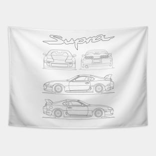 Toyota Supra MK IV blueprint stance Tapestry
