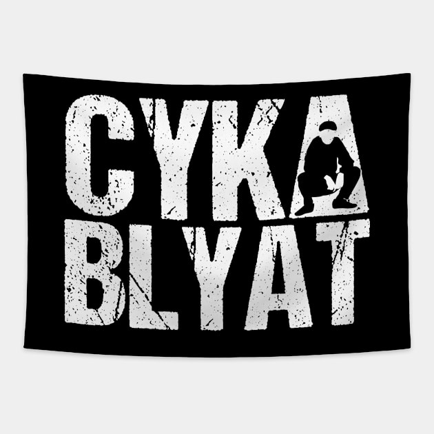 cyka blyat - slav squat Tapestry by Slavstuff