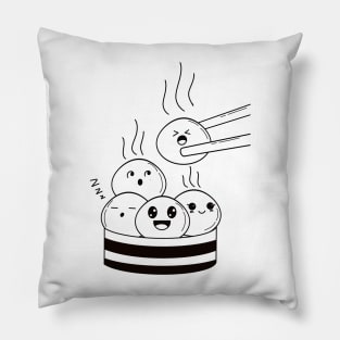 Doodle dimsum cute Pillow