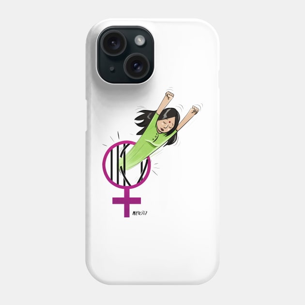 Girl Power: Breaking the barrier! Phone Case by MituCartoon