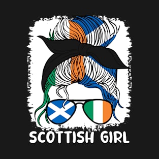 Irish Half Scottish Girl Ireland Scotland Éireann Alba Girls T-Shirt