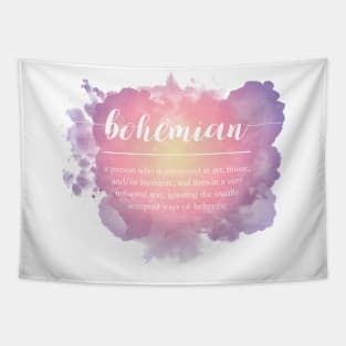 Bohemian - colorful watercolor Tapestry