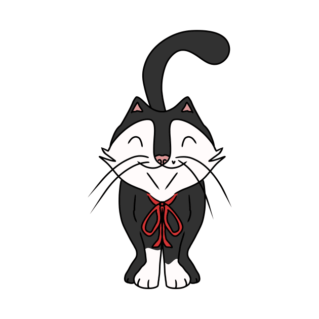 Cute Black and White Cat by HugSomeNettles