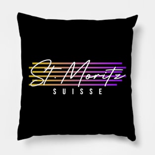 St. Moritz Switzerland Souvenir Gift Pillow