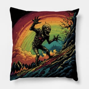 Somewhere Over The Zombie Rainbow Pillow