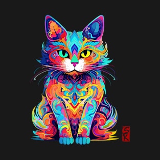 Colorful cat T-Shirt