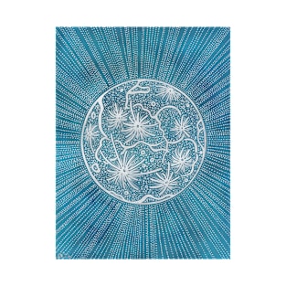 Winter Moon - watercolor and gel pen art T-Shirt