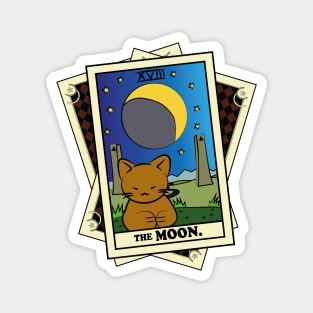 TAROT CARDS DECK | THE MOON. | FORTUNE CAT Magnet