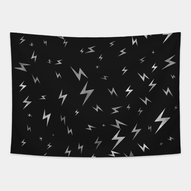 white bolts Tapestry by Pacesyte