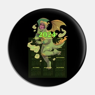 Health Jess 2024 New Year Green Earth Dragon Pin