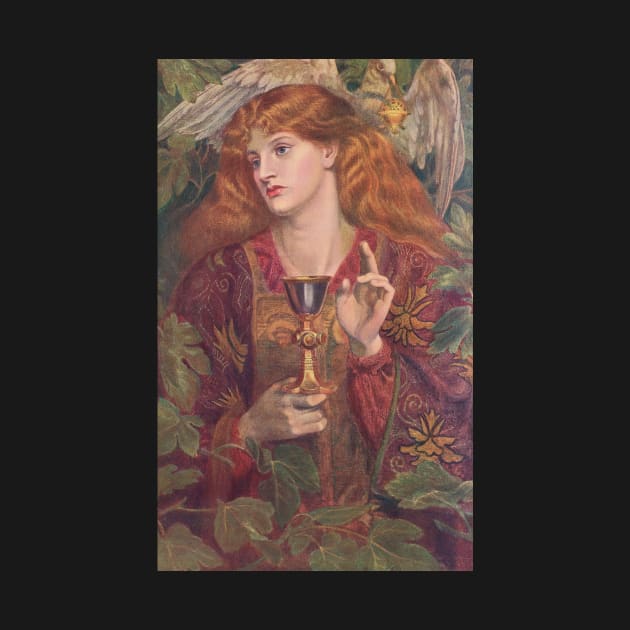 The Damsel of the Sanct Grael, (Holy Grail) by Dante Gabriel Rossetti (1828-1882) by artfromthepast