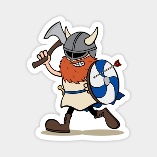 Viking Berserker Cartoon Magnet