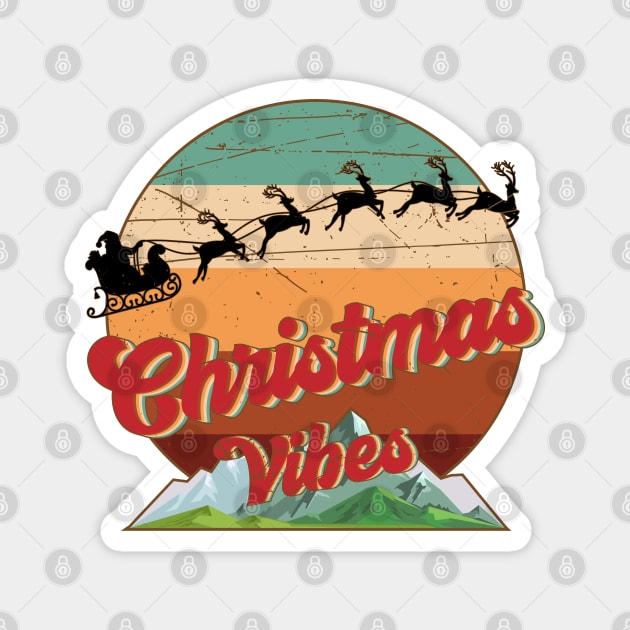 Christmas Vibes Vintage Magnet by Peach Lily Rainbow