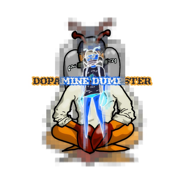 Dopamine Dumpster - Underwater Crustacean - mascot - word art - inverted by DopamineDumpster