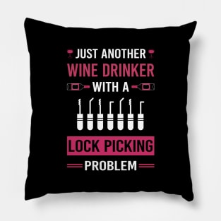 Wine Drinker Lock Picking Pick Picker Lockpicking Lockpick Lockpicker Locksmith Locksmithing Pillow