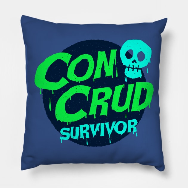 CON CRUD SURVIVOR Pillow by blairjcampbell