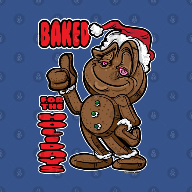 Gingerbread Man Baked For The Holidays with thumbs up smirk by eShirtLabs