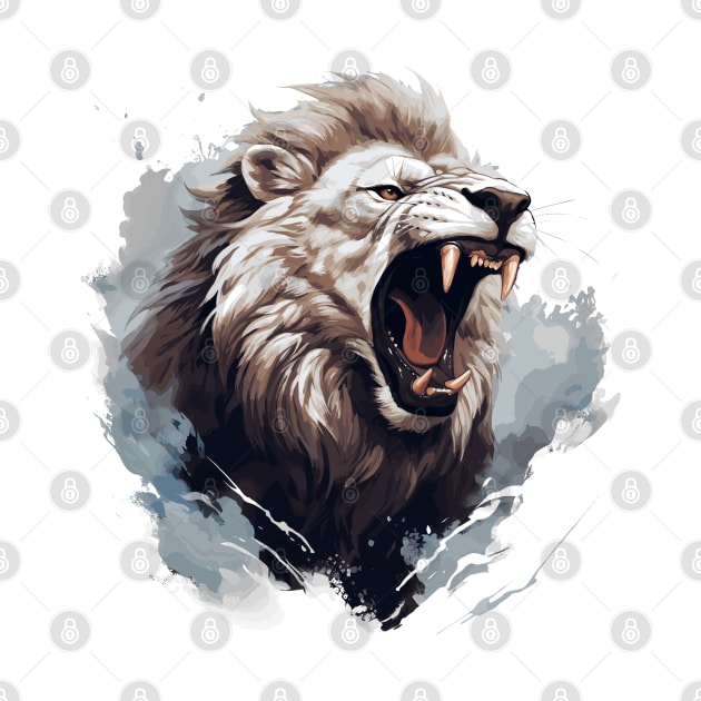 Roaring Lion In A Cloud by Graceful Designs