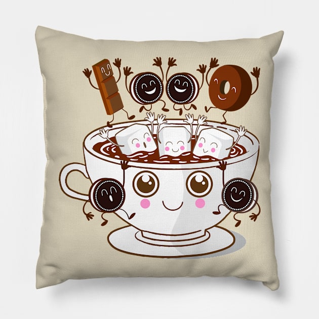 Hot Cocoa Pillow by Plushism