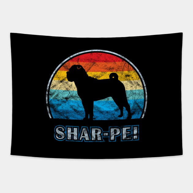 Shar-Pei Vintage Design Dog Tapestry by millersye