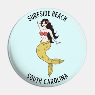 Surfside Beach South Carolina Mermaid Pin