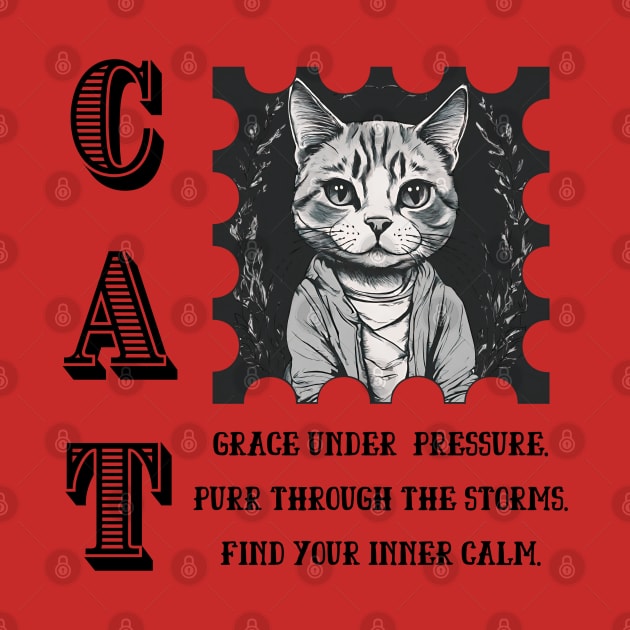 Cat Wisdom: Grace Under Pressure. Purr Through The Storm. Find Your Inner Calm by Inspire Me 