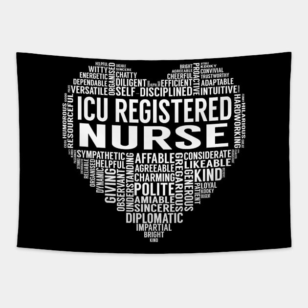 Icu Registered Nurse Heart Tapestry by LotusTee