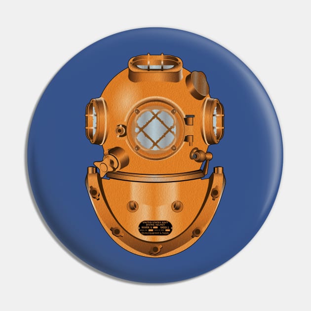 Diving Helmet Pin by whatwemade