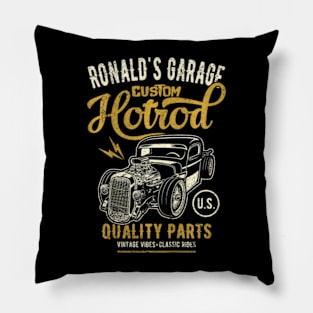 Hotrod Garage  Car Pillow