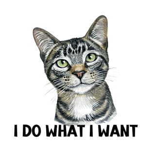 I DO WHAT I WANT | Girl Cat | Baby Cat | Cartoon Cat | Cat Man T-Shirt