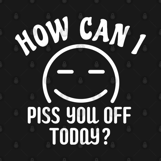 Funny Humor How Can I Piss You Off Today by BuddyandPrecious